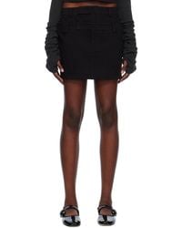 lesugiatelier - Double Waist Denim Miniskirt - Lyst
