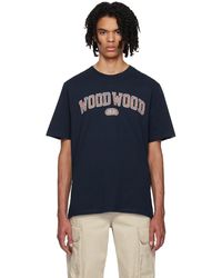 WOOD WOOD - T-shirt bobby bleu marine - Lyst