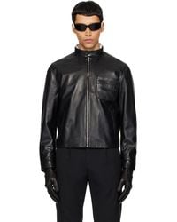 Ernest W. Baker - Snake Trim Leather Jacket - Lyst