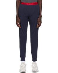 HUGO - Pantalon de pyjama bleu marine à deux poches - Lyst