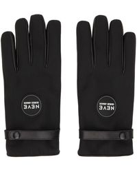 Giorgio Armani - Black Neve Paneled Twill Gloves - Lyst