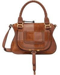 Chloé - Grained & Suede Leather Small Marcie Shoulder Bag - Lyst