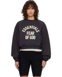 Fear Of God - Campus 90's Cropped Raglan Sweatshirt - Lyst
