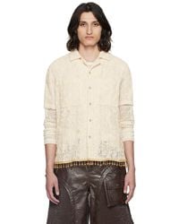 ANDERSSON BELL - Chemise Blanc Cassé À Motif Fleuri - Lyst