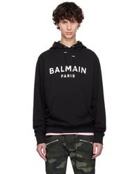 Balmain - ロゴプリント フーディ - Lyst