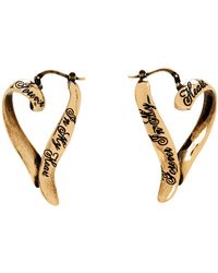 Acne Studios - Gold Heart Hoop Earrings - Lyst