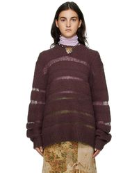 Acne Studios - Purple Striped Sweater - Lyst