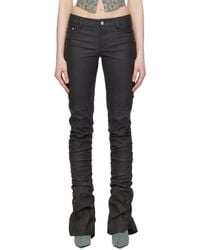 MISBHV - Ruched Faux-leather Trousers - Lyst