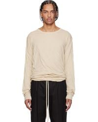 Rick Owens - Off- Temple Jumbo Double Ls T-Shirt - Lyst