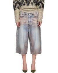 Acne Studios - Glitter Dawn Denim Shorts - Lyst