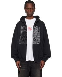 Vetements - 'Fuck Everything' Zip-Up Hoodie - Lyst