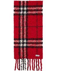 Burberry - Check Alpaca Wool Blend Bouclé Scarf - Lyst