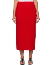 AURALEE - Heavy Milano Rib Knit Midi Skirt - Lyst