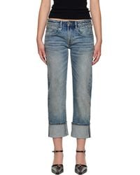 R13 - Cuffed Boy Straight Jeans - Lyst
