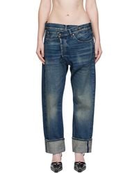 R13 - Cuffed Crossover Jeans - Lyst