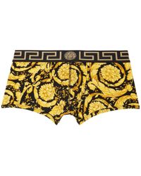 Versace - Boxer noir et jaune à motif baroque - Lyst