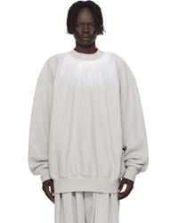 Hed Mayner - Fur Trim Sweatshirt - Lyst