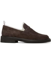 Thom Browne - Thom E Shearling Penny Loafers - Lyst