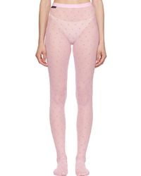 Marine Serre - Plumetis Mesh Tights - Lyst