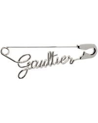 Jean Paul Gaultier - Boucle d'oreille unique 'the gaultier safety pin' argentée - Lyst