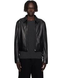 Acne Studios - Belted Leather Jacket - Lyst