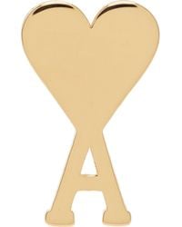 Ami Paris - Brass Ami De Coeur Single Stud Earring - Lyst