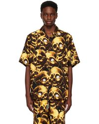 Wacko Maria - Chemise Jaune À Motif Graphique Édition 56 Tattoo Studio - Lyst