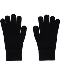 Yves Salomon - Gants Noirs En Laine Et Cachemire - Lyst