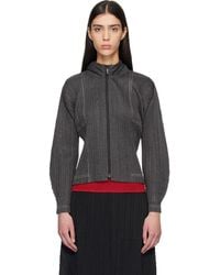 Pleats Please Issey Miyake - Cotton Denim Hoodie - Lyst