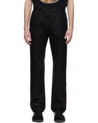 Balmain - ブラック コーティング レギュラーフィット ジーンズ - Lyst