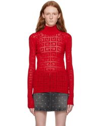 Givenchy - Col roulé rouge à motif 4g - Lyst