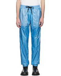 3 MONCLER GRENOBLE - Pantalon de survêtement bleu en tissu antidéchirures - Lyst