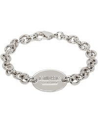 DSquared² - Dsqua2 bracelet-chainette argenté à plaque à logo - Lyst