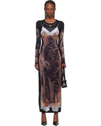 Marine Serre - Ssense Exclusive Wet Nuisette Printed Jersey Ls Maxi Dress - Lyst