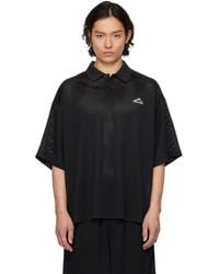 Alexander Wang - ブラック Athletic Mesh Logo ポロシャツ - Lyst
