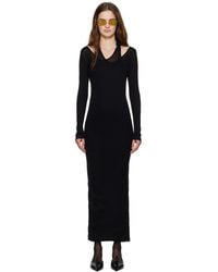 Jean Paul Gaultier - Ribbed Twisted Double Layer Piercing Midi Dress - Lyst