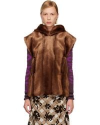 Anna Sui - Ssense Exclusive Sleeveless Faux-Mink Hoodie - Lyst