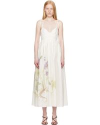 Erdem - オフホワイト Strappy Fit & Flare ミディアムワンピース - Lyst