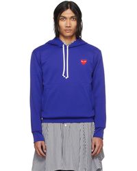 COMME DES GARÇONS PLAY - Comme Des Garçons Play Navy Heart Patch Hoodie - Lyst