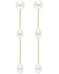 Sophie Buhai - Boucles d'oreilles pendantes doré et blanc à petites perles - Lyst