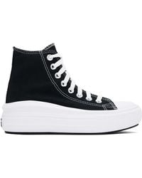Converse - Black & White Chuck Taylor All Star Move High Top Sneaker - Lyst