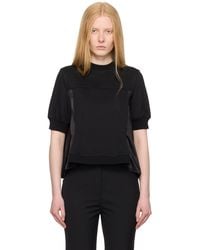 3.1 Phillip Lim - Puff Sleeve Flounce Satin Combo Top - Lyst