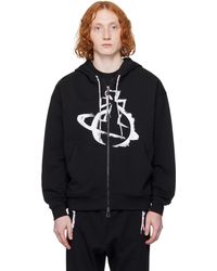 Vivienne Westwood - ブラック Stencil Orb Rugged ジップフーディ - Lyst