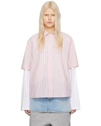 Acne Studios - Pink Stripe Shirt - Lyst