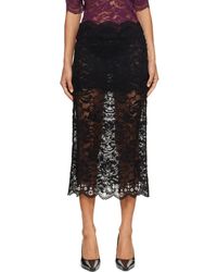 Rabanne - Layered Lace Midi Skirt - Lyst
