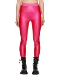 Versace - Pink Elasticized leggings - Lyst