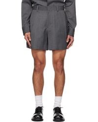we11done - Wool Tucked Shorts - Lyst