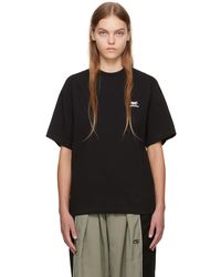 Adererror - Black Embroidered T-shirt - Lyst