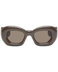 Loewe - Brown Inflated Butterfly Sunglasses - Lyst