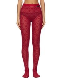 Marine Serre - Moonogram Mesh Flock Tights - Lyst